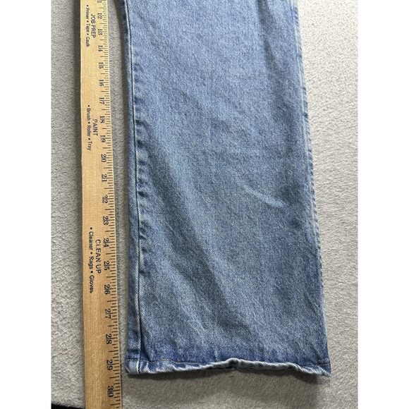 Wrangler Jeans Mens 42x30 Blue Regular Fit Authentic Denim Straight Leg YKK Zip - Picture 12 of 13